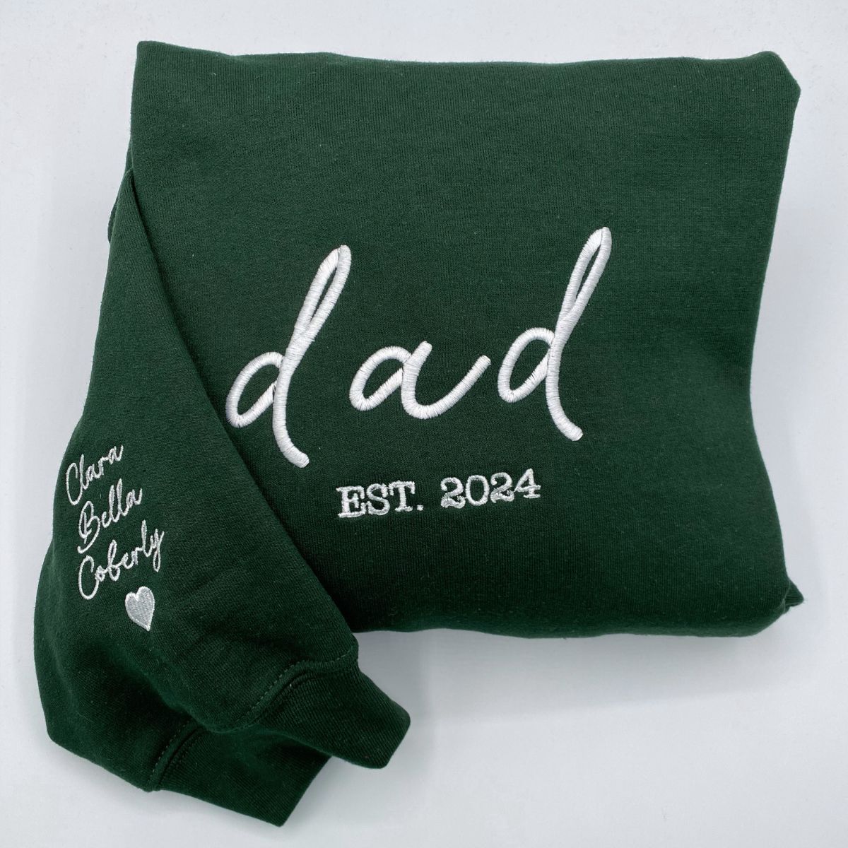 Embroidered Dad Hoodie with Est Year - Father Gift