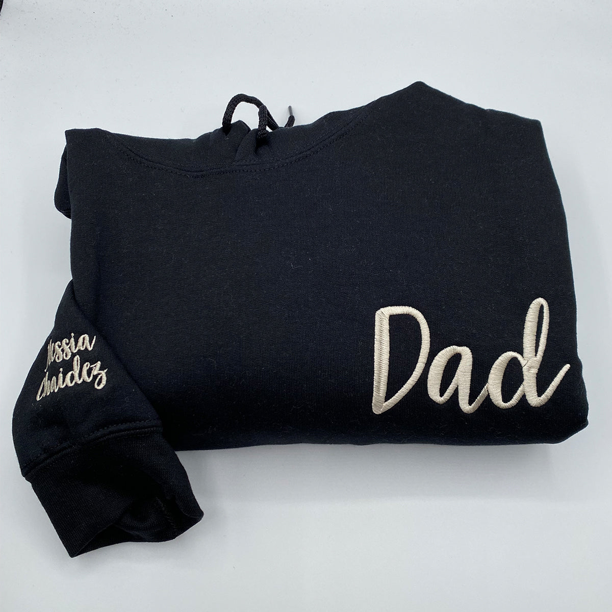 Embroidered Dad Hoodie with Est Year - Father Gift