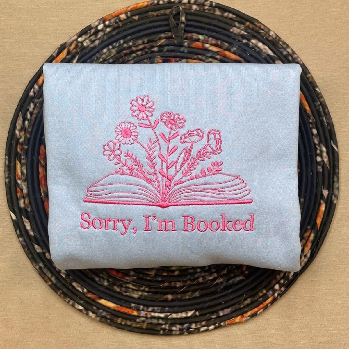 Embroidered Sorry I'm Booked Hoodie with Names - Book Lover Gift