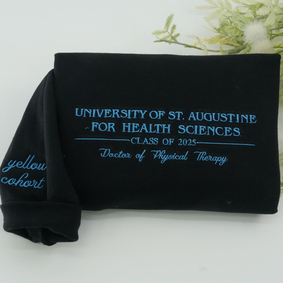 Embroidered University Alumni Hoodie with School Name & Year - College Gift