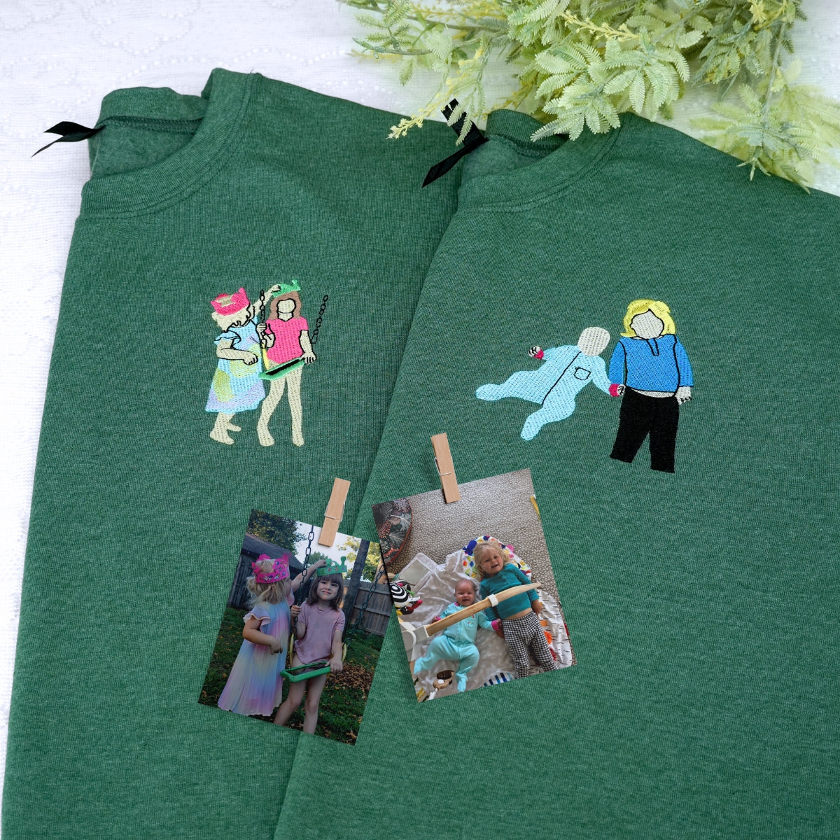 Embroidered Grandson Portrait Hoodie - Grandson Gift